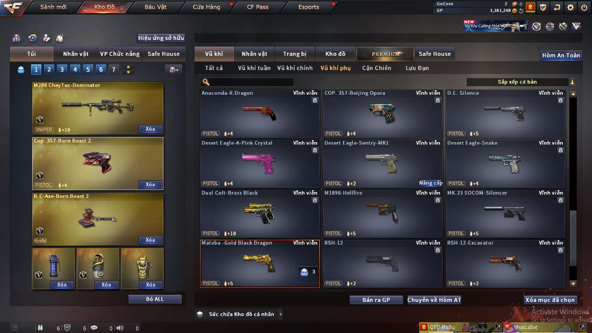 shop acc cf uy tin gia re